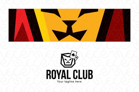 Royal Club - Abstract Lion Face Stock Logo Design Template