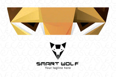 Smart Wolf - Wild Animal Abstract Geometrical Stock Logo Template 