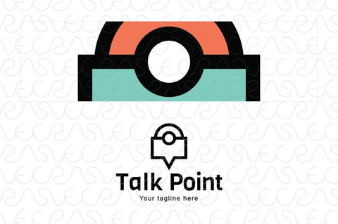 Talk point - Location & Communication Minimal Iconic Logo Template