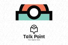 Talk point - Location & Communication Minimal Iconic Logo Template