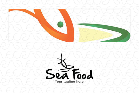 Sea Food - Simple Illustrative Stock Logo Template Design for Restaurant