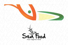 Sea Food - Simple Illustrative Stock Logo Template Design for Restaurant