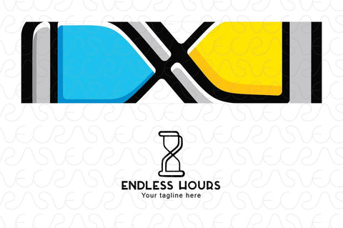 Endless Hours - Hour Glass Abstract Infinity Symbol Stock Logo Template