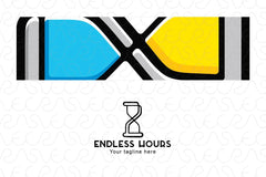 Endless Hours - Hour Glass Abstract Infinity Symbol Stock Logo Template