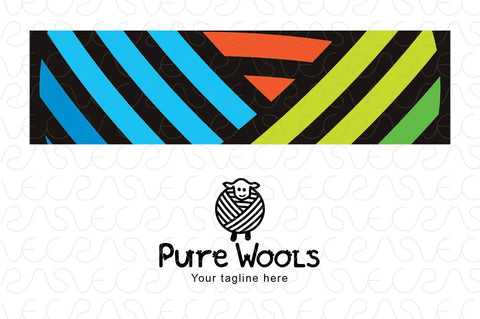 Pure Wools - Cute Sheep Animal Abstract Stock Logo Template