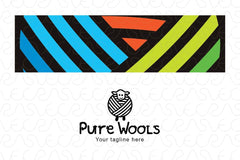 Pure Wools - Cute Sheep Animal Abstract Stock Logo Template