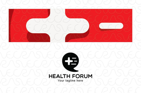 Health Forum - Call Out Iconic Symbol Stock Logo Template for Medicals