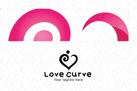 Love Curve - Simple Iconic Heart Logo Design Template