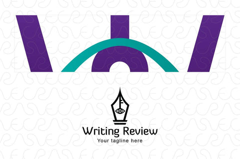 Writing Review - Stock Logo Template for Author & Writer Community