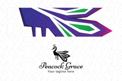 Peacock Grace - Graceful Bird Stock Logo Template