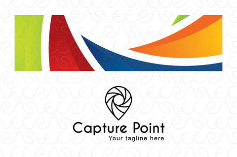 Capture Point - Address Marker Stock Logo Template for Photography Studio & Maps