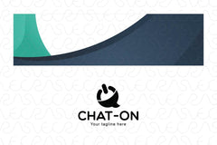 Chat On - Abstract Power Button with Chat Bubble Stock Logo Template