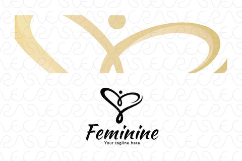 Feminine - Women Figure Stock Logo Design