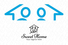 Sweet Home - Real Estate Stock Logo Design for Residential Properties