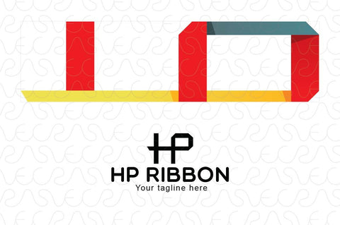 HP Ribbon - Origami Alphabetical Letter Stock Logo Template