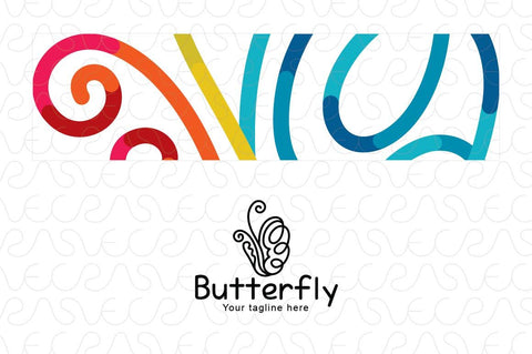 Butterfly - Creative Continuous Line Stock Logo Template