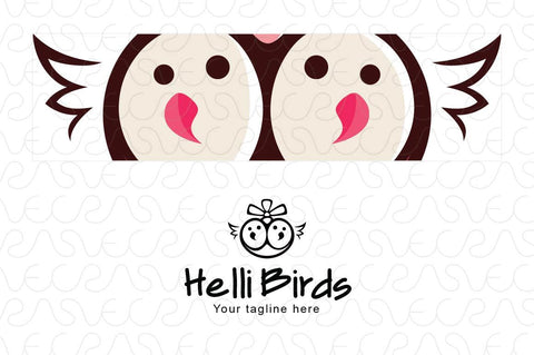 Helli Birds - Cute Birds Stock Logo Template
