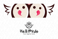 Helli Birds - Cute Birds Stock Logo Template
