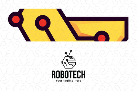 Robot Tech - Cute Robot Stock Logo Design Template for Gaming & Engineering
