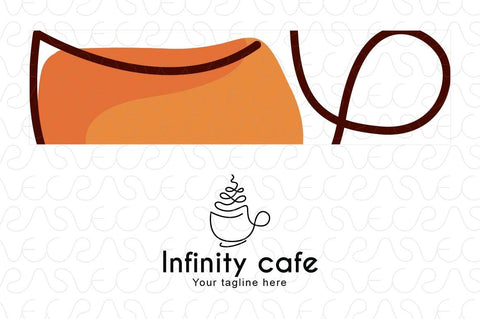 Infinity Café - Abstract Linear Style Coffee Logo Design