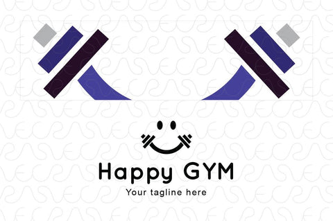 Happy Gym - Health & Fitness Stock Logo Template