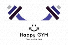 Happy Gym - Health & Fitness Stock Logo Template