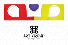 Art Group - Creative Geometrical Elements Stock Logo Template