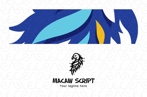 Macaws Script - Creative Parrot Bird Stock Logo Template