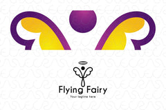 Flying Fairy - Cute Angel Stock Logo Template