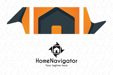 Home Navigator - Iconic House Stock Logo Template for Location Tracking Devices