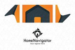 Home Navigator - Iconic House Stock Logo Template for Location Tracking Devices