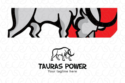 Tauras Power - Aggressive Wild Animal Bull Stock Logo Template