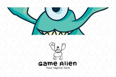 Game Alien - One Eyed Monster Stock Logo Template