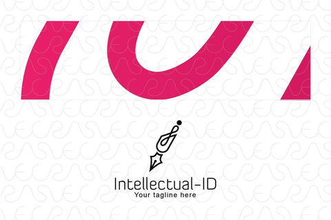 Intellectual ID - Iconic Linear Stock Logo Template for Author / Writer