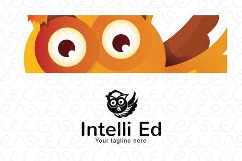 Intelli Ed - Cute Owl Bird Educational Stock Logo Template