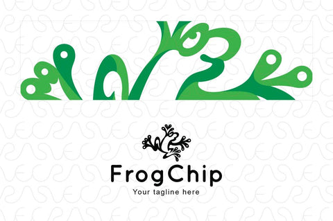 Frog Chip - Amphibian Animal Toad Creative Stock Logo Template