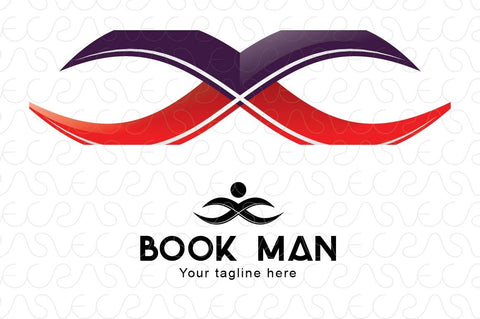 Book Man - Creative Iconic Human Figure Stock Logo Template