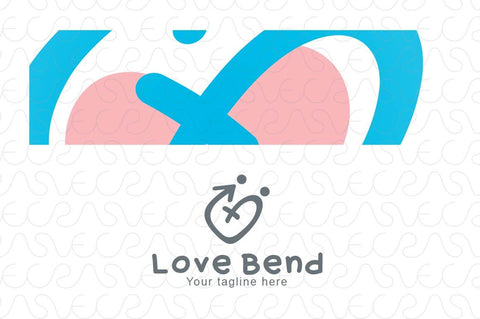 Love Bend - Gender Icons Creative Stock Logo Design