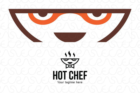 Hot Chef - Simple Illustrative Stock Logo Template for Restaurants & Food Blogs