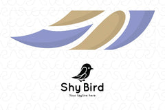 Shy Bird - Simple & Cute Sparrow Stock Logo Template