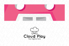 Cloud Play - Game Controller Stock Logo Template for Online Gaming App