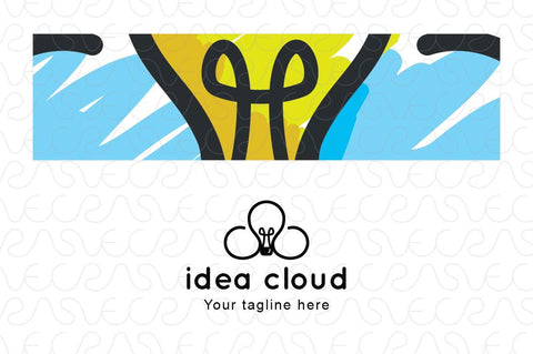 Idea Cloud - Abstract Nature Element Stock Logo Template for Online Solutions