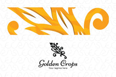 Golden Crops - Grain Bristle Stock Logo Template for Agriculture & Farming