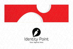 Identity -  Simple Iconic Stock Logo Template of Address Marker Symbol and Human Figure