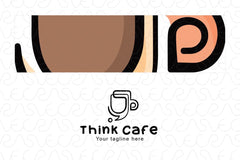Think Cafe - Creative Coffee Shop Stock Logo Template