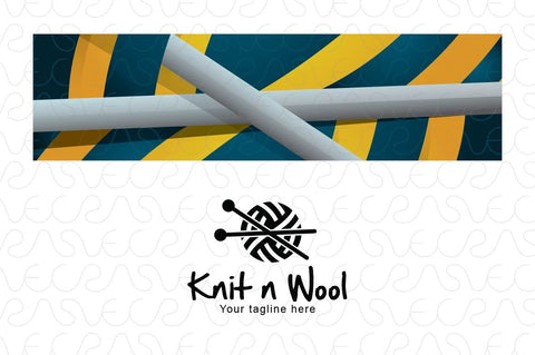 Knit n Wool - Yarn & Needles Stock Logo Template