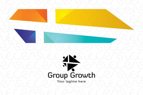 Group Growth - Geometrical Stock Logo Template for Various Community