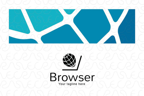 Browser - Globe & Desktop Iconic Stock Logo Template for Web & Online Services