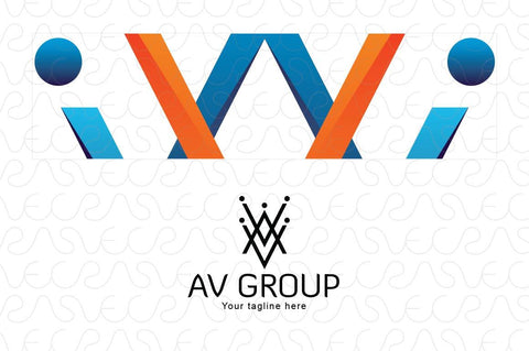AV Group - Abstract Alphabetical Monogram Stock Logo Template