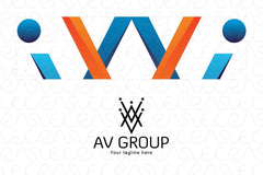 AV Group - Abstract Alphabetical Monogram Stock Logo Template